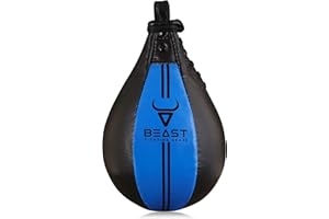 BEAST FIGHTING GEARS Speed Bag Boxing Ball Hanging Swivel, Genuine Leather Dodge Striking Mount Kit wall mounted, MMA Muay Thai Punching Fitness Workout Kicking Martial Arts Trainning