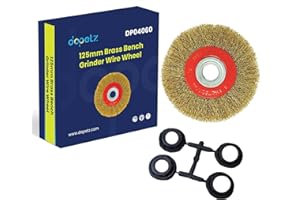 Dapetz ® Brassed Steel Wire Wheel 125mm X 20mm For Use With All 125mm Bench Grinder Professional Work Tool Supplied With 12.70mm (1/2") Bore Adaptors
