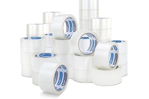 Rapesco 1744 Rullar Stark Kraftig Packtejp, 50 mm x 60 m, Klar, 48 Pack