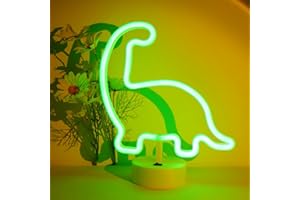 ENUOLI LED Green Dinosaur Neon Signs Neon Night Light Sign for Party Supplies Girls Room Decoration Accessory for Luau Summer Party Christmas Party Table Decoration Children Kids Gifts (Green Dinosaur)