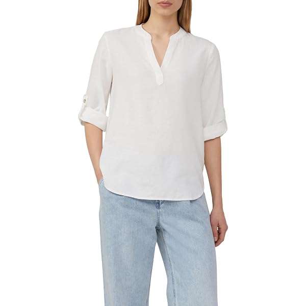 s.Oliver Damen T-Shirt in weiß - Ärmel: kurzarm