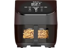 Instant Pot Vortex Plus, Friteuse sans Huile 6 en 1 avec Vitre Transparente - Fonctions Friteuse à Air, Rôtir, Pâtisserie, Grill, Séchage, Chauffe-Plat - Puissance 1700W