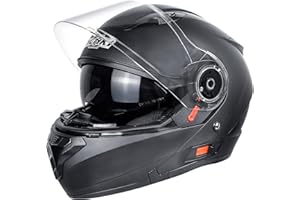 NENKI Casque de Moto intégral, Casque Modulable Moto ECE 22.06 Homologué pour Femme Homme Adultes