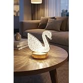 Neo Vista Kristal LED Masa Lambası 3 Renk Işıklı (Kuğu Kristal) | Dekoratif Aydınlatma, 3 Renk Se&ccedil;eneği, Kristal Tasarım, LED