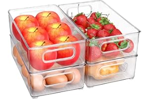 Diwoker Organizador Nevera, Organizadores para la Despensa, Organizador Frigorifico Transparente Almacenaje Nevera Ahorra Espacio para la Cocina, Despensa