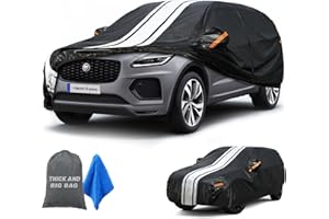 Cowtcver SUV Car Cover Waterproof Breathable Allweather, Outdoor Cover Custom Fit Jaguar E-Pace 2018-2025, 10 Layers Full Car Cover Snow Sun Rain UV Dust All Weather Protection With Zip.