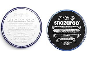 SK INFINITY |Peinture pour le visage classique Snazaroo | Peinture corporelle 18 ml professionnelle à base d'eau | Fournitures de maquillage à gâteau unique pour adultes, enfants, Halloween, peinture