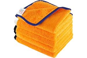 Stravos Basic Panni Microfibra Per Pulizia Auto Interni Ed Esterni, Panno Moto Asciugatura E Lucidatura Super Assorbente, Professionale Riutilizzabili, 40 X 60 Cm (Tricolor, 5)