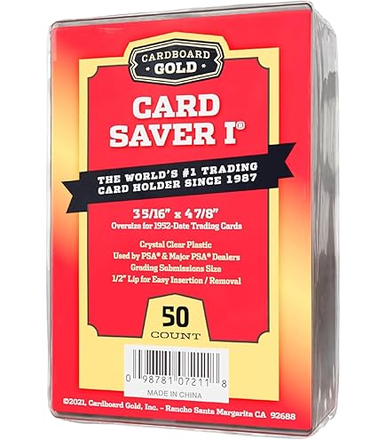 Cardboard Gold Card Saver 1-100 Count - Semi Stijve Kaarthouder