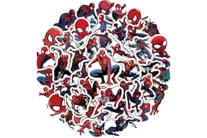 MIZT Pegatinas Spiderman, 50 Piezas Superhero Calcomanías de Moda Estética Portátil para Niños, Adolescentes, Niñas, Mujeres Que Enseñan Pegatinas de Vinilo, Decorar para Botella de Agua, Equipaje