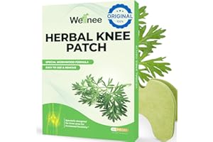 Wellnee Original Herbal Knee Patch - Wellknee Plaster for Knee Support & Muscle Pain - Maximum Strength for a Temporary Relief - Adhesive Heat Patches Made with Natural Herbs for Wellness (10 Pads)