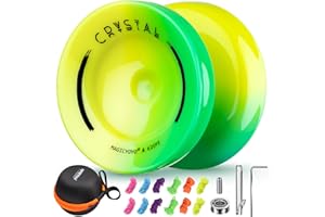 YOSTAR Crystal Yoyo K2, Responsive Yoyo for Kids, Trick Yo Yo for Finger Spin, Dual Purpose Yo-Yo for Unresponsive Mode, Professional Yo Yos with 12 Strings, Bearing Kit, Case