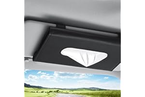 VASTSEA Auto Porta Fazzoletti per Auto, Portafazzoletti in Pelle Pu, Porta Fazzoletti in Pelle PU, per Auto Parasole, Sedile Posteriore per Auto (Nero)