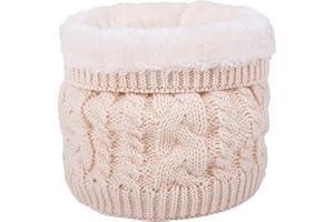 DURINM Braga Para El Cuello Térmica Unisex Color Liso De Lana De Ganchillo Bufanda Hombre Invierno Snood Infinity Neck Warmer Tubular Loop Bufanda Calentador Caliente de Punto