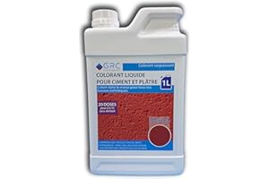 GRC - Colorant ROUGE liquide pour ciment et plâtre 1L