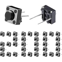Sourcing Map 10 Pezzi Micro Pulsanti Tattili 6x6x7mm: Interruttori PCB Momentanei A 4 Pin Per Hobbistica - 2