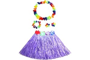 duoyif Festa Hula Hawaiana, Hawaiian Erba Hula Gonna, Gonna Hula per Cheerleading/Feste a Tema/Feste di Matrimonio/Feste di Compleanno/Halloween e Carnevale/Festa Estiva/Beach Party, 40cm