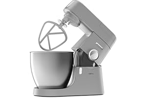 Kenwood KVL4100S Impastatrice Planetaria Chef XL con Ciotola da 6,7L, 3 Ganci di Miscelazione, Personalizzabile con oltre 25 Accessori Opzionali Acquistabili Separatamente, Potenza 1200W, Silver