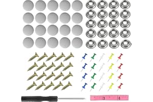 KARELLS Botones Coche Techo, Hebillas de Techo para Interior de Coche, Decoracion Coche Interior, Fijación Techo Coche, Tornillo de Fijación de Tela, Retenedor de Remaches a Presión, Gris, 20Piezas