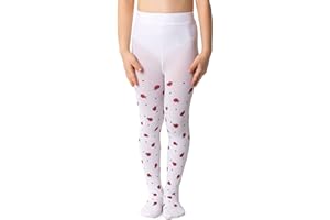 NOQ Kinder Dünne Strumpfhose mit schönem Aufdruck Mädchen gemusterte 40 DEN Schule Tanzzeremonie Lässig