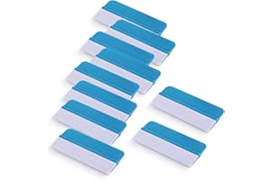 Winjun 10 Stück Blau Rakel mit Flizkante Folienrakel Filzrakel Kratzer Frei für Autofolie Lackschutzfolie Tönungsfolie Folierungs Werkzeug