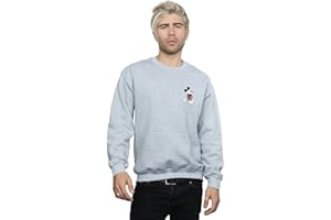 ABSOLUTE CULT Disney Men's Mickey Mouse Kickin Retro Chest Sweatshirt