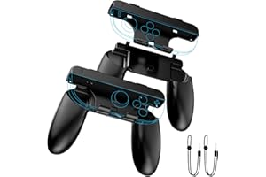 ALAFLY 2- az-1 Impugnature per Nintendo Switch 2 Joycons per Fitness Boxe, Cinturino da Polso Antiscivolo e Controller Grips Resistente All'usura per Joy-Con 2, 2 pezzi - Nero