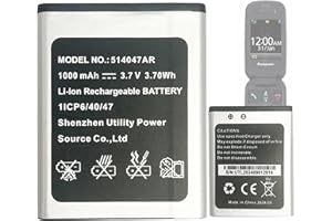 Aousavo 514047AR - Batería de repuesto 514047AR compatible con Panasonic KX-TU446, KX-TU446/4, KX-TU456, KX-TU456EXCE, KX-TU466EXBE, KX-TU466EXWE Senioren Handy 514047AR Teléfono Batería