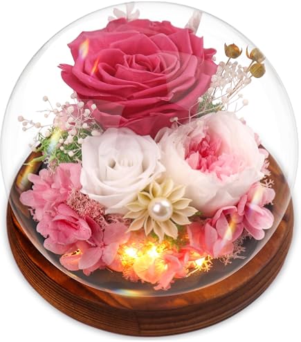 Rose Éternelle En Feuille D'Or 24K - Rose Cristal Lumineuse Avec Socle LOVE - Cadeau Romantique Saint-Valentin, Anniversaire, Fête Des Mères
