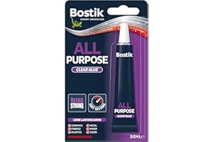 Bostik All-Purpose Adhesive Clear - 20ml - Minor Household Repairs – Long-Lasting Bond – Ultra Strong Fast-Setting Glue