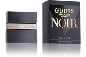 Guess Seductive Noir, Eau de Toilette, Parfum Homme, Oriental Fougère Épicé, Parfum Sensuel Longue Durée