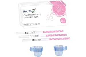 HealthAZ 20x LH-Ovulation-Ovulation Test Strips with 20 Urine Cups Early Result Detection Highly Sensitive Home Self-Checking Predictor Kit