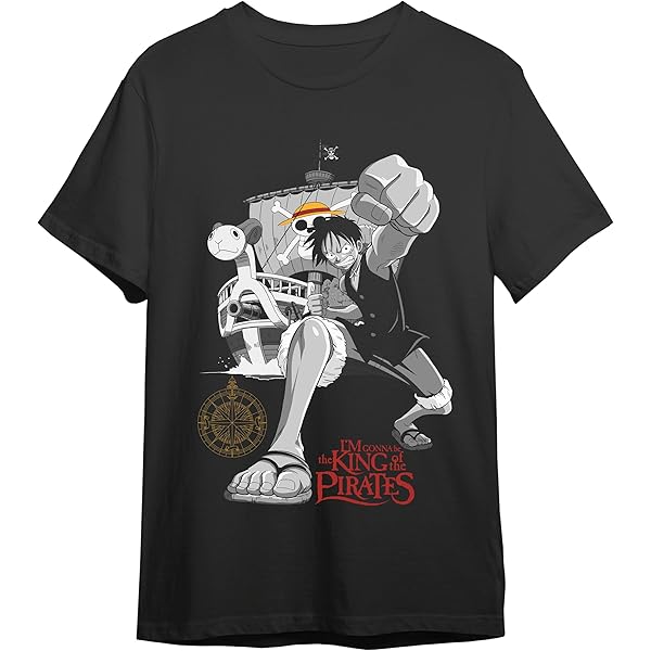 One Piece T-Shirt | Monkey D. Luffy Wanted | Zwart | L, Zwart, L