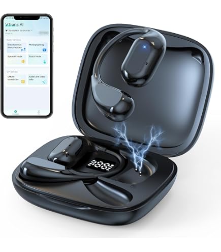 Écouteurs Traducteurs MMOBIEL – Traduction Instantanée 148 Langues, Bluetooth 5.4, Open-ear, Pour Voyage, Travail