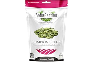 Seba Garden Pumpkin Seeds 1000g Pumpkin seeds Grade AA Raw Source of Protein GWS (Grown Without Shell), High Fiber Content, Source of Iron, Non GMO