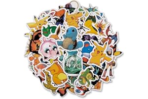 YAGU 100 Stück sticker Pokemon sticker Pokemon Aufkleber Pack Deko für Auto Laptop Skateboard Fahrrad Moped Motorrad, Geeignet für Erwachsene Kinder