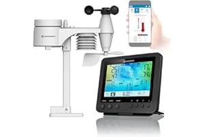 Bresser 7002580 Stazione Meteo A Colori Wi-Fi Con Sensore Professionale 5 In 1, Bianco