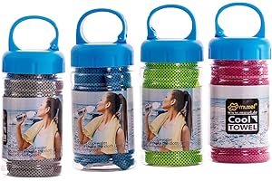‎MUXEL Muxel Kühlendes Handtuch Ice Tuch, Cool Down EIS-Kühltuch bei Sport Golf und Fitness Sporthandtuch 4 Tücher