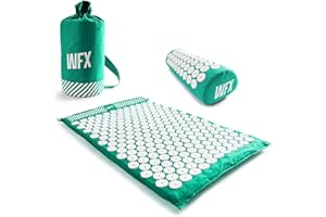 #DoYourFitness Akupressurmatte mit Kissen + Tragetasche | 66cm x 40cm x 2cm & 3cm x 16cm x 10cm | Ideal zur Massage, Entspannung & Meditation | Linderung von Kopf-, Nacken- & Rückenschmerzen