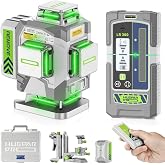 Huepar Pro Outdoor Laser Level with Receiver, 4 x 360&deg; Self-Leveling with Green Laser, High Precision Leveling in 4D with 800