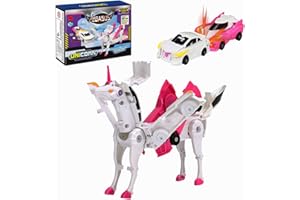 Felly Unicorno Trasforma Macchina Giocattoli, Unicorno 2 pezzi Auto Robot Giochi Bambini Bambino Bambina 2 3 4 5 6 7 8 anni, Natale Giocattolo Regalo per Ragazzi Ragazze, Rosa