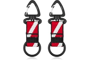 nitescuba Scuba Support de pieuvre, anneau de retenue en silicone pour pieuvre, régulateur de 2ème étape avec clip à ressort, drapeau plongeant, sangle de sangle pour plongée sous-marine