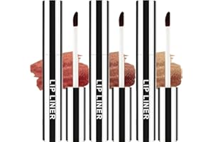 CHANEEHANN 3Pcs Lip Stain Peel Off Lip Liner, Encre à Lèvres Sans Transfert, Peel Off Lip Stain Longue Durée Waterproof, Crayon à Lèvres Détachable Finition Mate, Haute Pigmentation