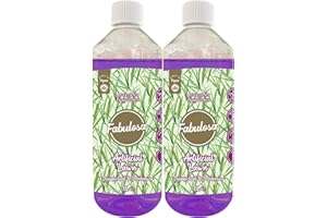 Fabulosa 4 in 1 Disinfectant and Deodoriser, Pet & Dog Friendly Artificial Lawn & Grass Cleaner, Urine Cleaner and Moss Growth Killer, Makes 100L, 1L, 2 Pack, Lavender