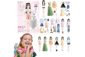 Magnetic Dress up, Magnet Dress Up Games | Magnetiska dockor up Toy | Bekvämt grepp låtsas och Resa Lekset Leksak Pedagogisk present för flickor 4 5 6 7