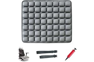 Meiyijia Cuscino da Seduta/Cuscino Schienale Ortopedico, Cuscino Anti-decubito del Letto d'Aria, Osso Sacro e Sciatica – per Ufficio, Casa, Auto, Grigio