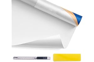 ‎SIMPLE FIX Simple Fix Fensterfolie - Milchglasfolie 90 x 300 cm - Sichtschutzfolie, Isolierfolie, Fensterfolie Milchglas - Fenster Folie Blickdicht Selbsthaftend - Milch