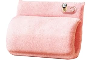 HOUYA-TEC Scaldamani Con Rivestimento In Flanella, Borsa Acqua Calda Elettrica in Peluche,Adatto Per Collo, Spalle Etc Dotato di batteria da 4800 mAh,Porta di ricarica di tipo C (rosa)