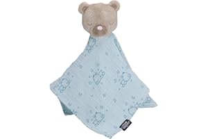 Sterntaler Baby Unisex Schmusetuch Kuscheltuch Kleiner Bär - Kuscheltuch Baby, Musselin Kuscheltuch, Schmusetuch - helltürkis