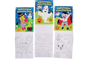 Baker Ross FX215 Ungar Blandad Halloween Mini Färg Böcker 12-Bit Packa